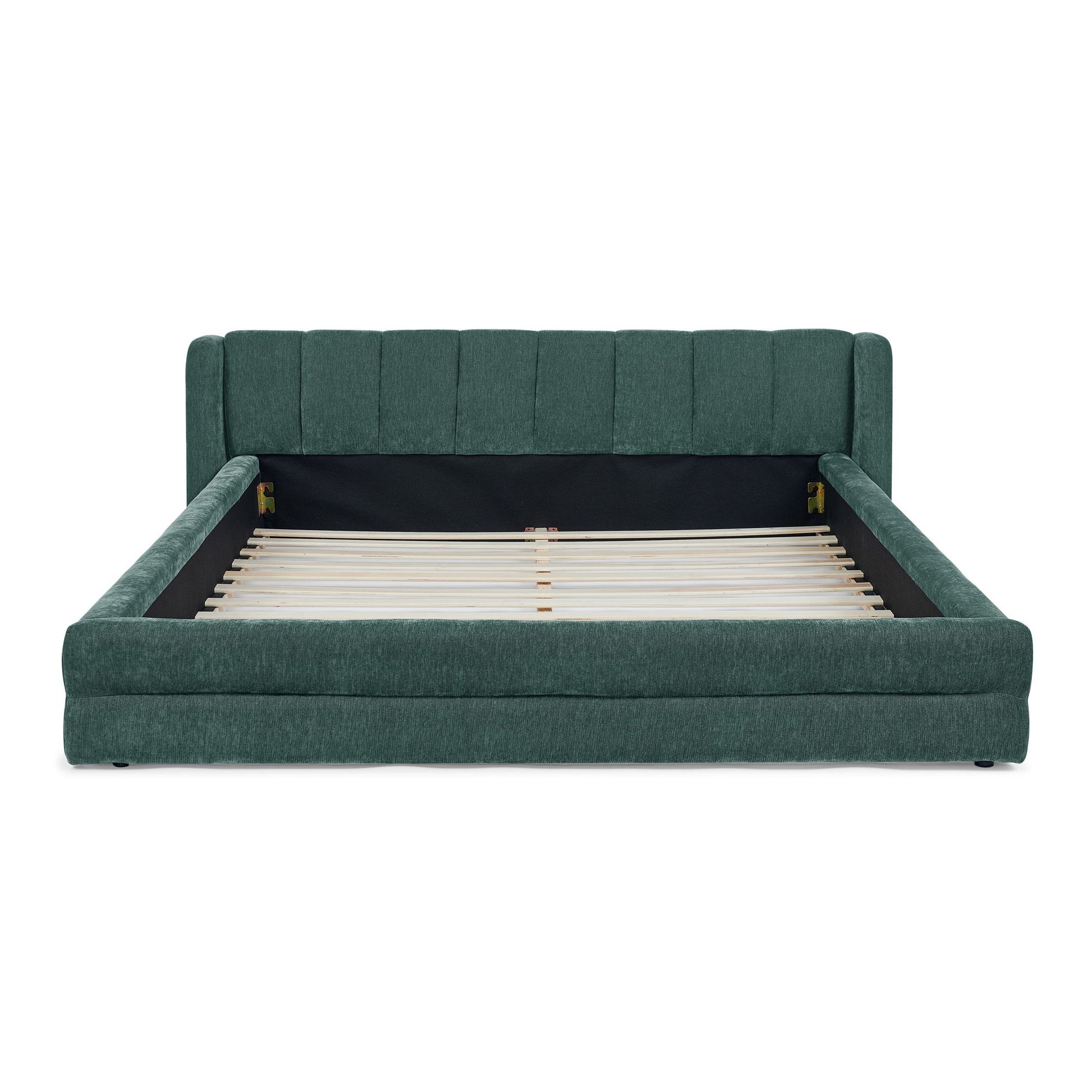 Modern Upholstered Bed Frame With Thick Fabric And Headboard - The Sleep Loft - Online Mattress Showroom NYC