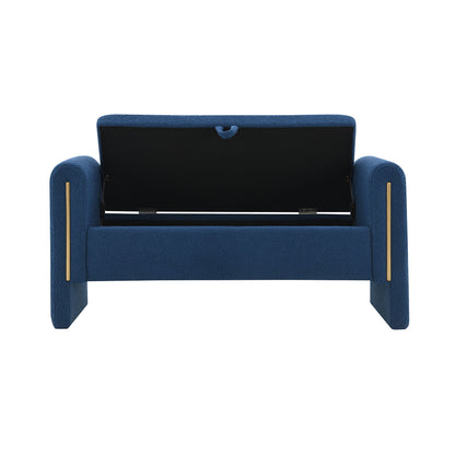 Modern Teddy Upholstered Large Bed End Bench With Arms And Storage - The Sleep Loft - Online Mattress Showroom NYC