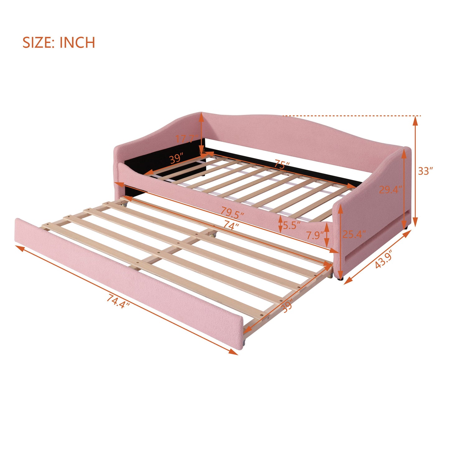 Design Upholstered Daybed With Light And Trundle - The Sleep Loft - Online Mattress Showroom NYC