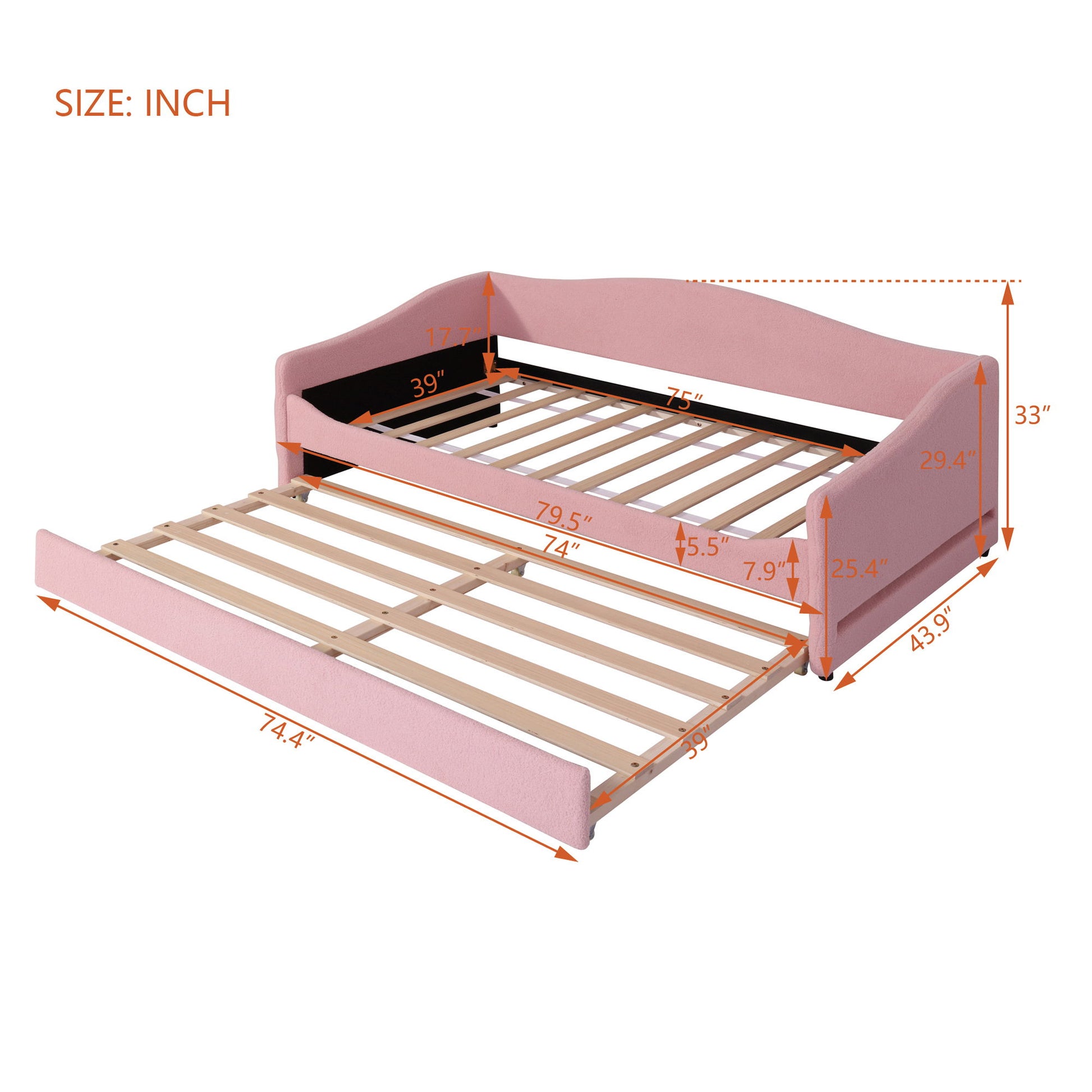 Design Upholstered Daybed With Light And Trundle - The Sleep Loft - Online Mattress Showroom NYC