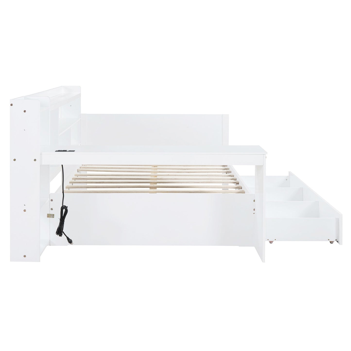 Daybed With 3 Drawers USB Ports And Desk - The Sleep Loft - Online Mattress Showroom NYC