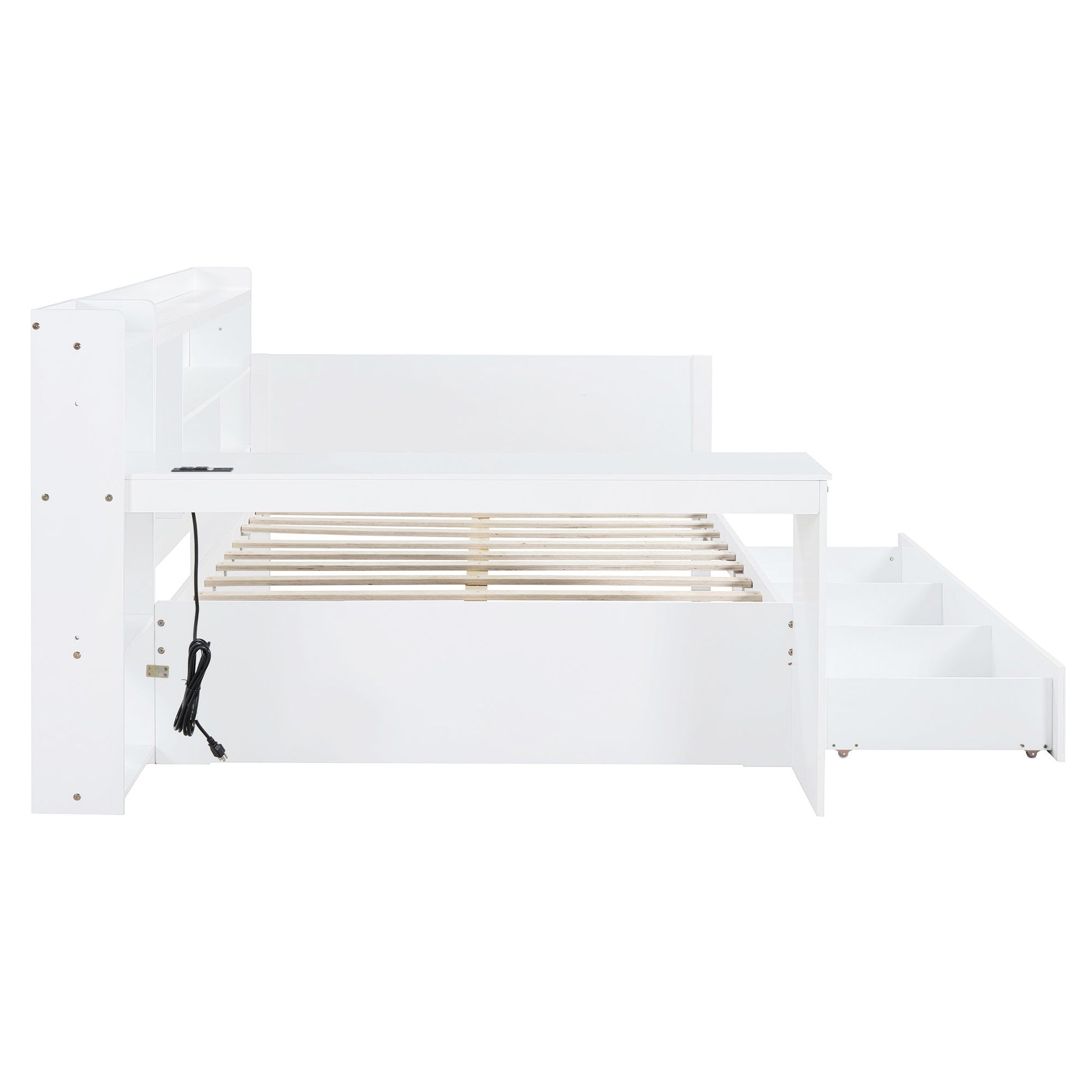 Daybed With 3 Drawers USB Ports And Desk - The Sleep Loft - Online Mattress Showroom NYC