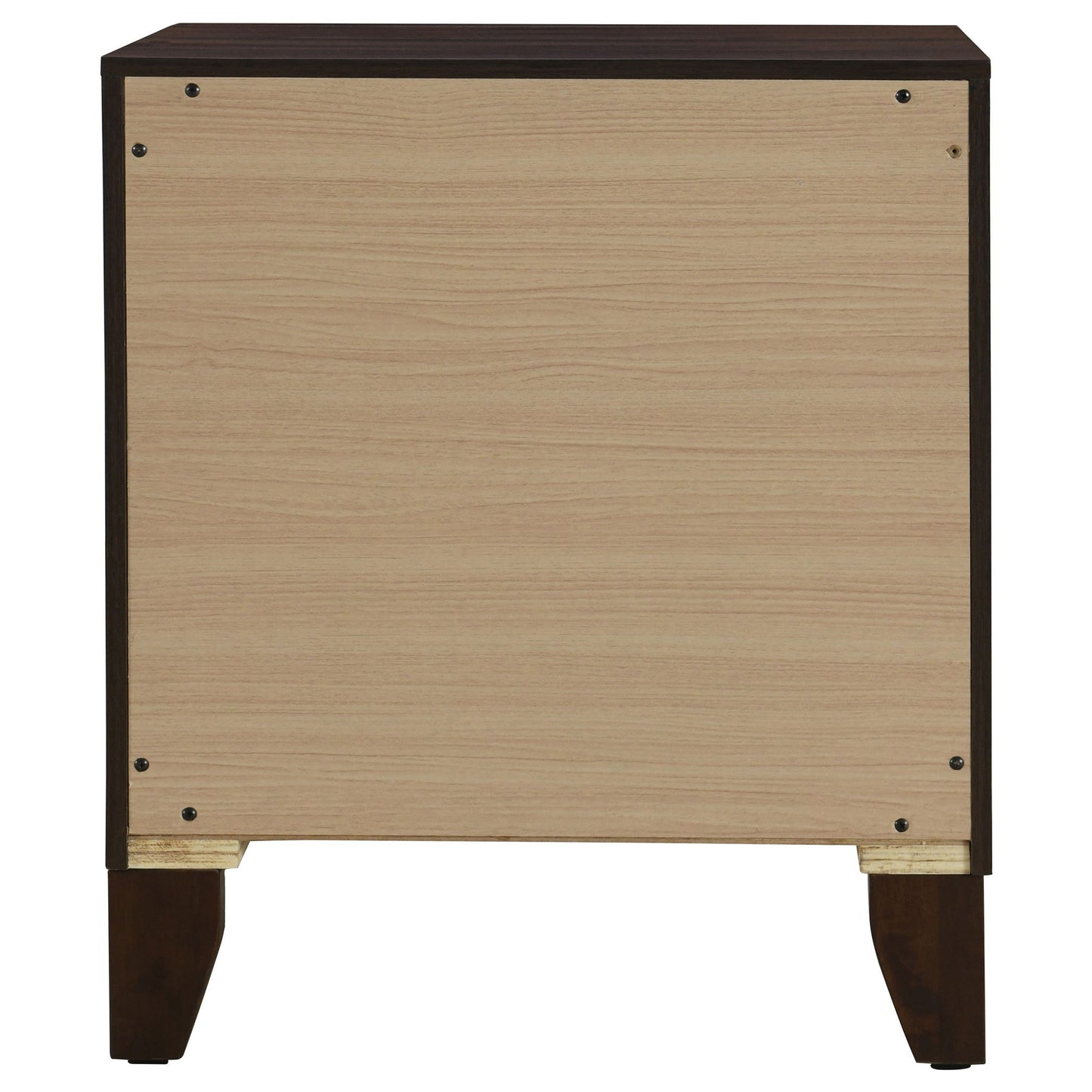 Anza - 2 Drawer Nightstand Bedside Table With Smooth Storage - Walnut - The Sleep Loft - Online Mattress Showroom NYC
