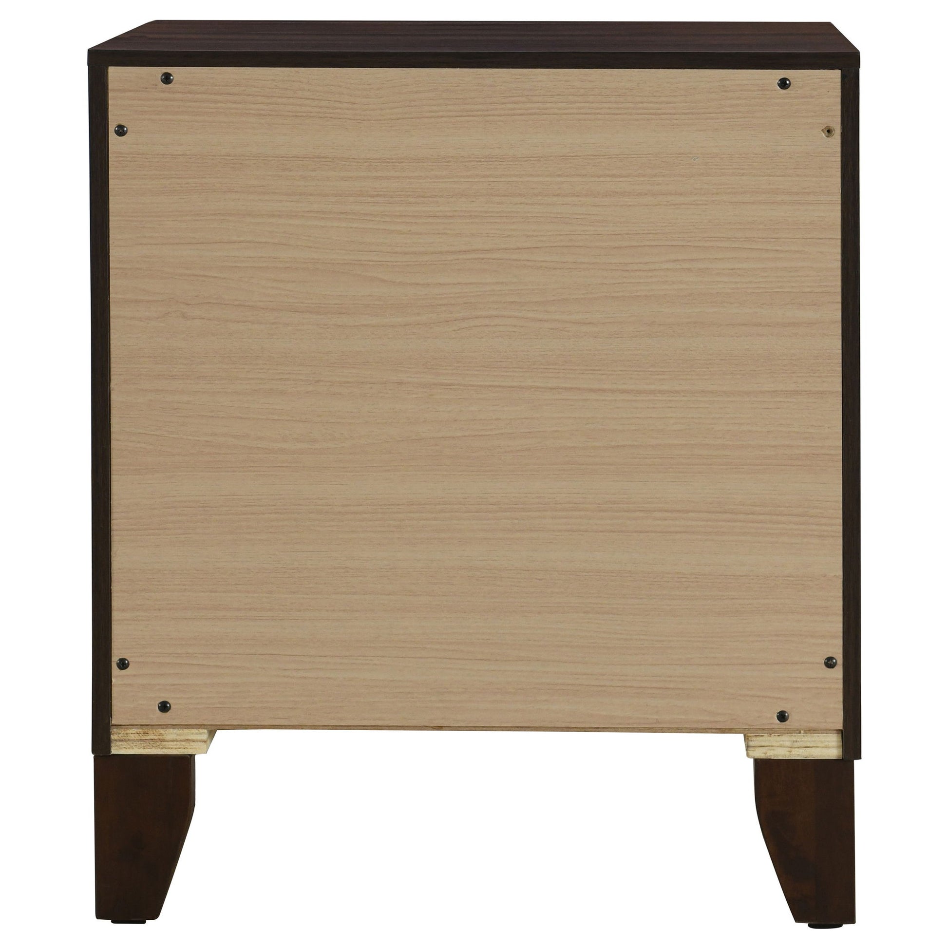 Anza - 2 Drawer Nightstand Bedside Table With Smooth Storage - Walnut - The Sleep Loft - Online Mattress Showroom NYC