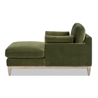 Pasadena - Modern Farmhouse Chaise Lounge Chair - Olive Green - The Sleep Loft - Online Mattress Showroom NYC