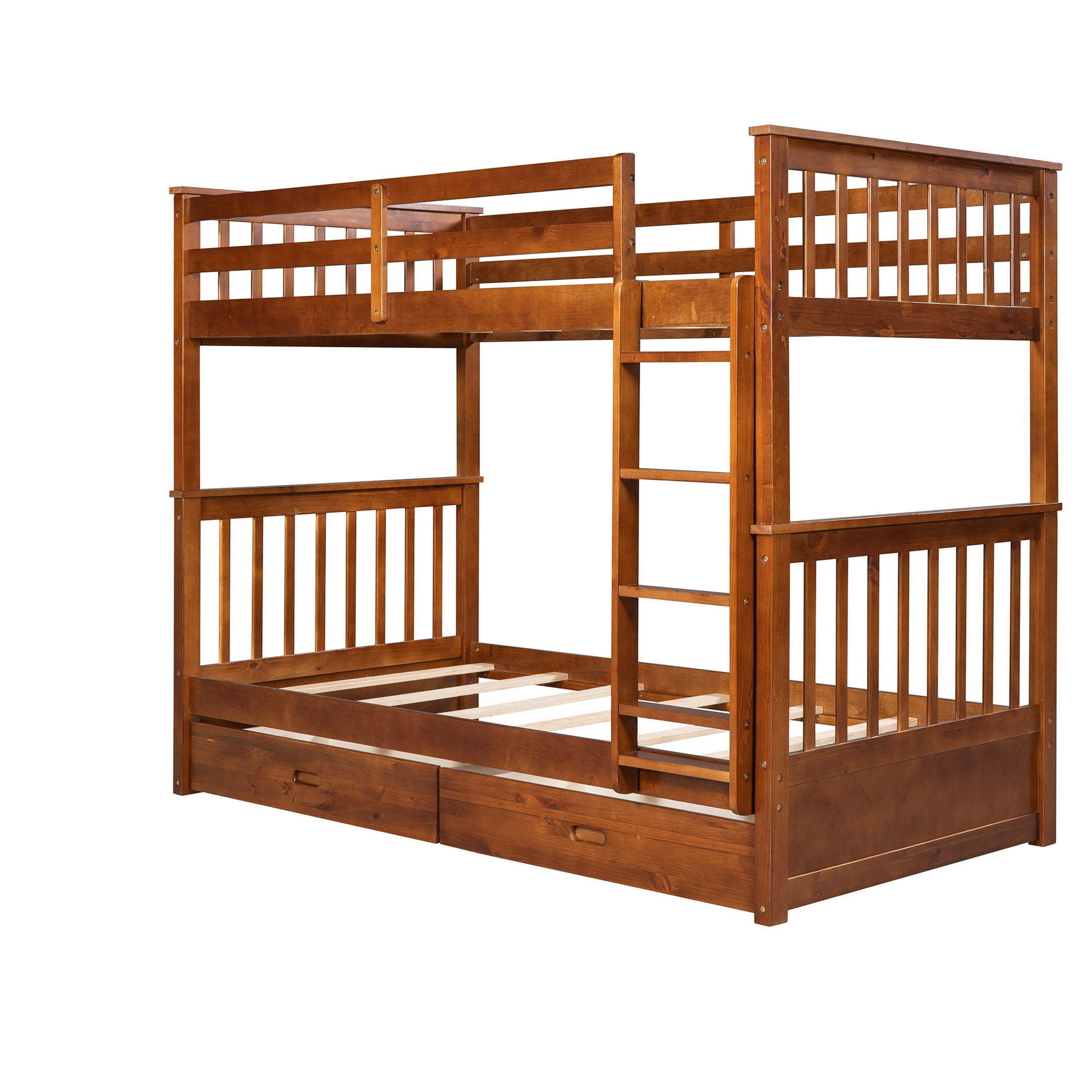 Bunk Bed With Ladders And 2 Storage Drawers - The Sleep Loft - Online Mattress Showroom NYC