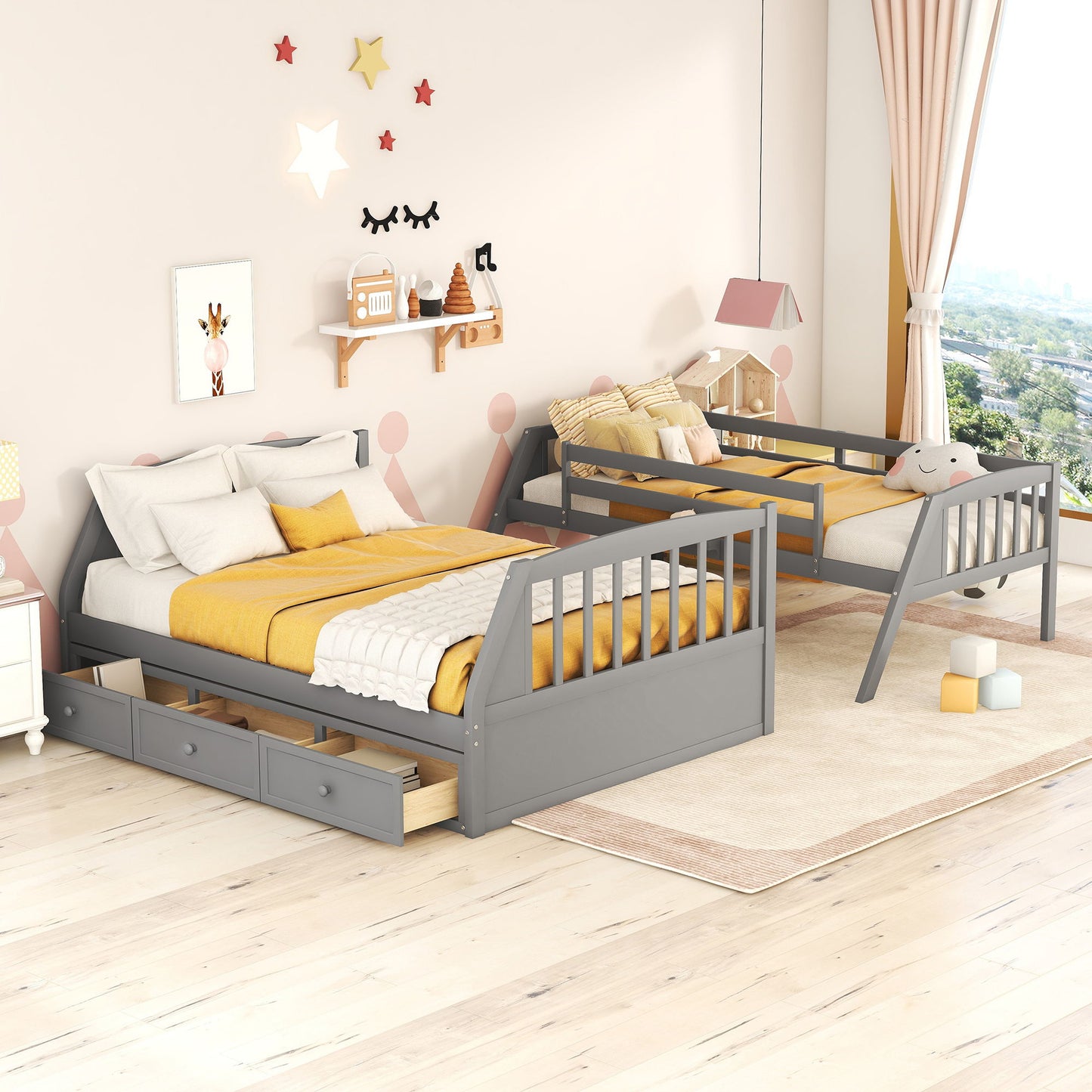 Bunk Bed With Drawers, Ladder And Storage Staircase - The Sleep Loft - Online Mattress Showroom NYC
