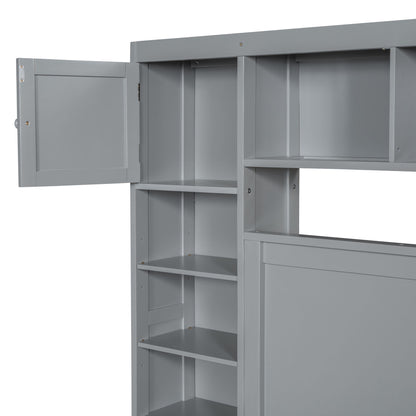 Bed With All In One Cabinet, Shelf And Sockets - The Sleep Loft - Online Mattress Showroom NYC