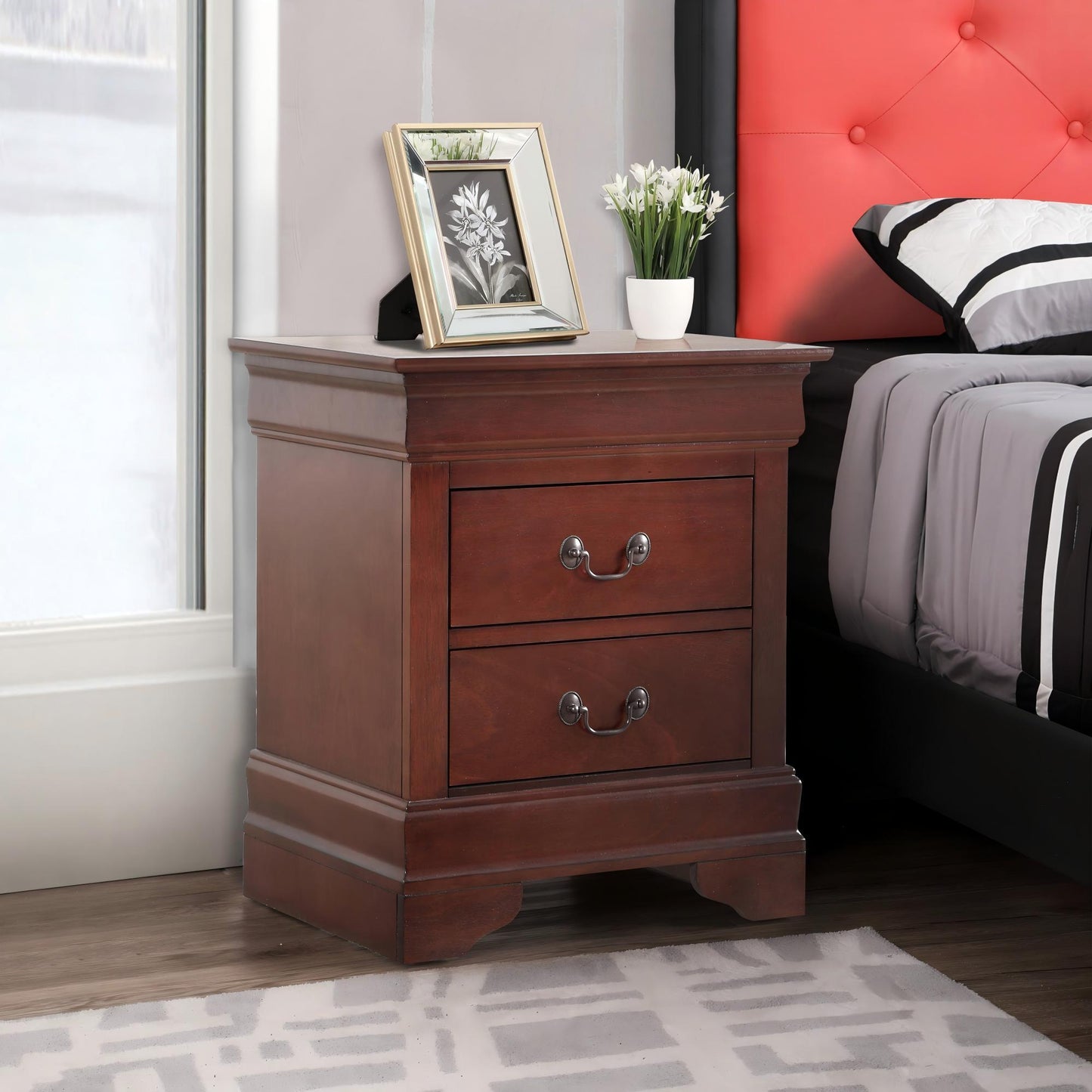 Traditional Style Bedroom Accent Nightstand - The Sleep Loft - Online Mattress Showroom NYC