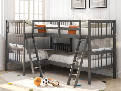 L Shaped Bunk Bed With Ladder - The Sleep Loft - Online Mattress Showroom NYC