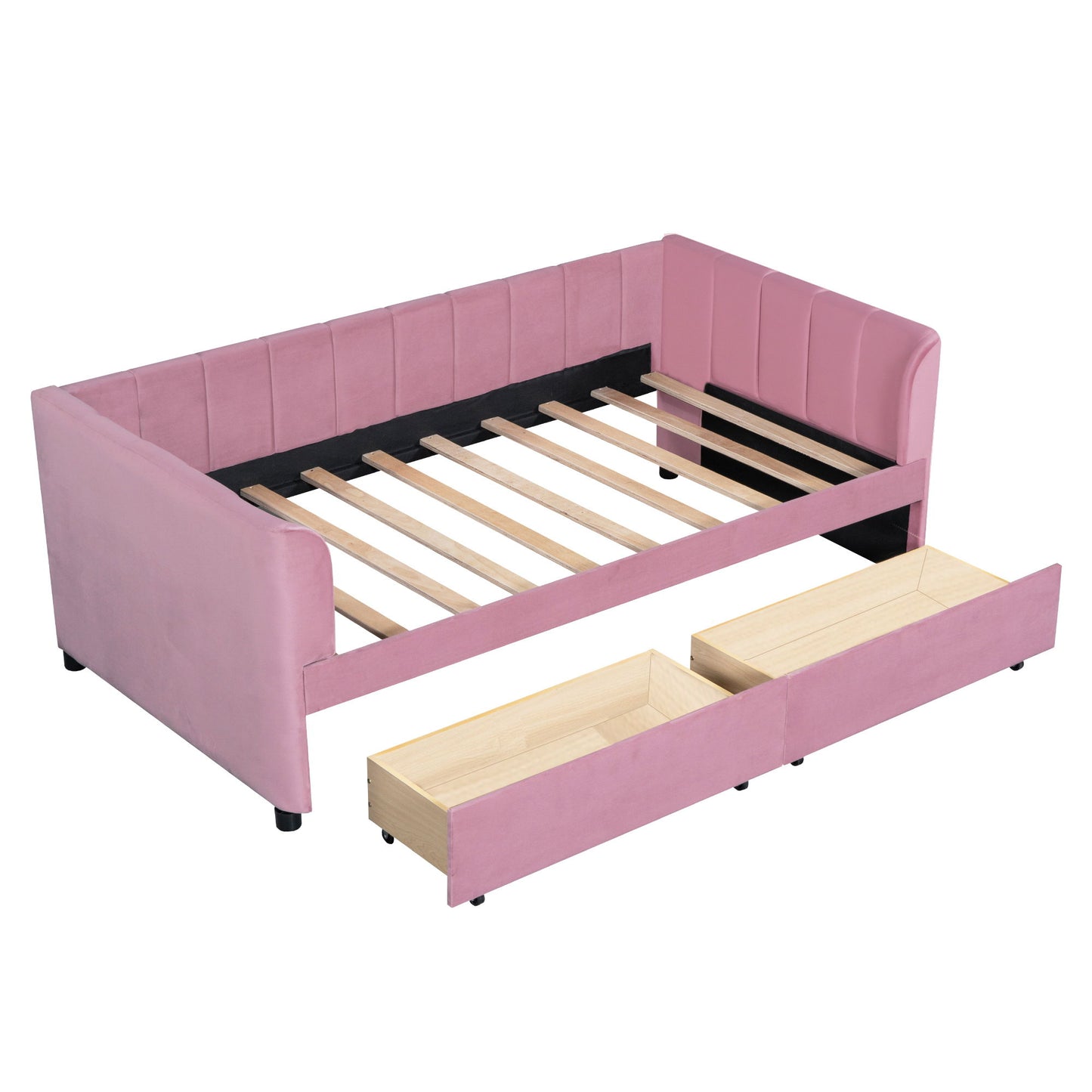 Upholstered Daybed With Ergonomic Design Backrest - The Sleep Loft - Online Mattress Showroom NYC