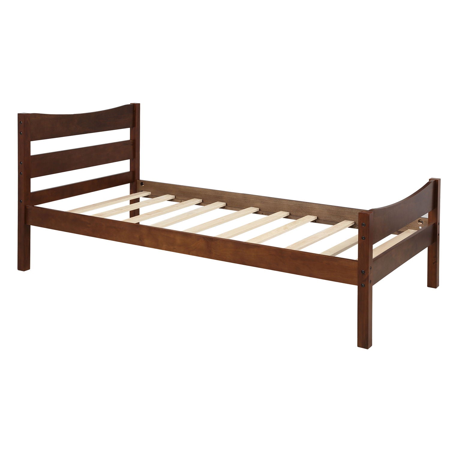 Twin Size Platform Bed With Headboard And Wooden Slat Support - The Sleep Loft - Online Mattress Showroom NYC