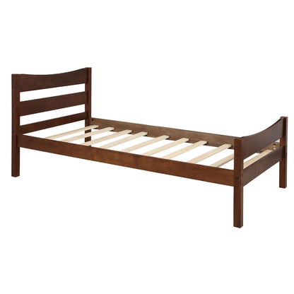 Twin Size Platform Bed With Headboard And Wooden Slat Support - The Sleep Loft - Online Mattress Showroom NYC