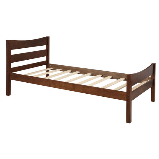 Twin Size Platform Bed With Headboard And Wooden Slat Support - The Sleep Loft - Online Mattress Showroom NYC