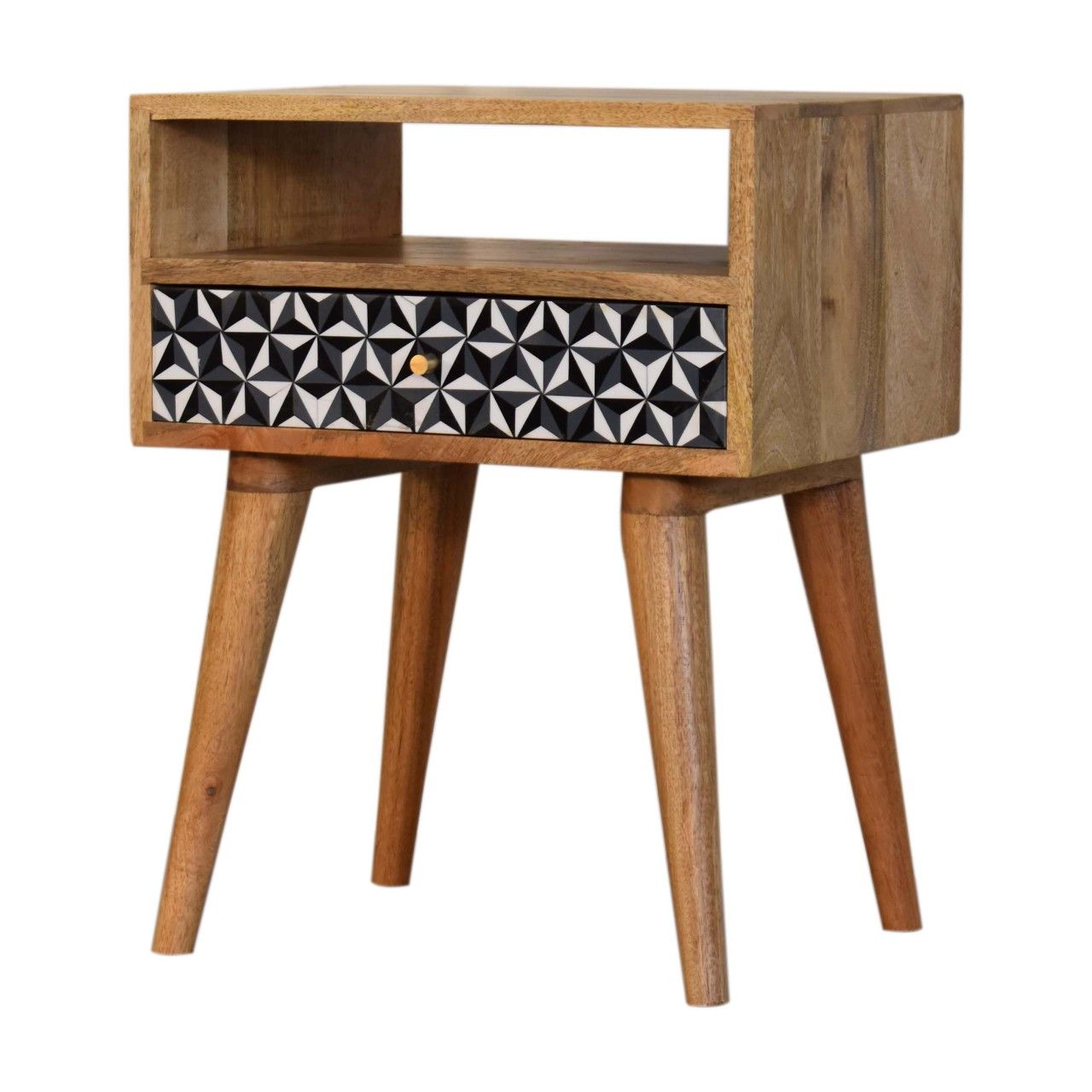 Mosaic Nightstand, 1 Drawer - Oak - The Sleep Loft - Online Mattress Showroom NYC