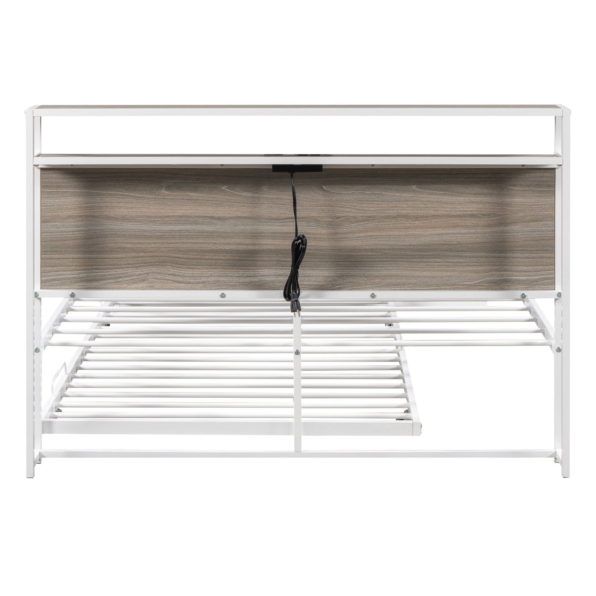 Platform Bed Frame With Trundle, USB Ports And Slat Support, No Box Spring Needed - The Sleep Loft - Online Mattress Showroom NYC