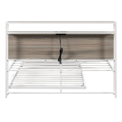 Platform Bed Frame With Trundle, USB Ports And Slat Support, No Box Spring Needed - The Sleep Loft - Online Mattress Showroom NYC
