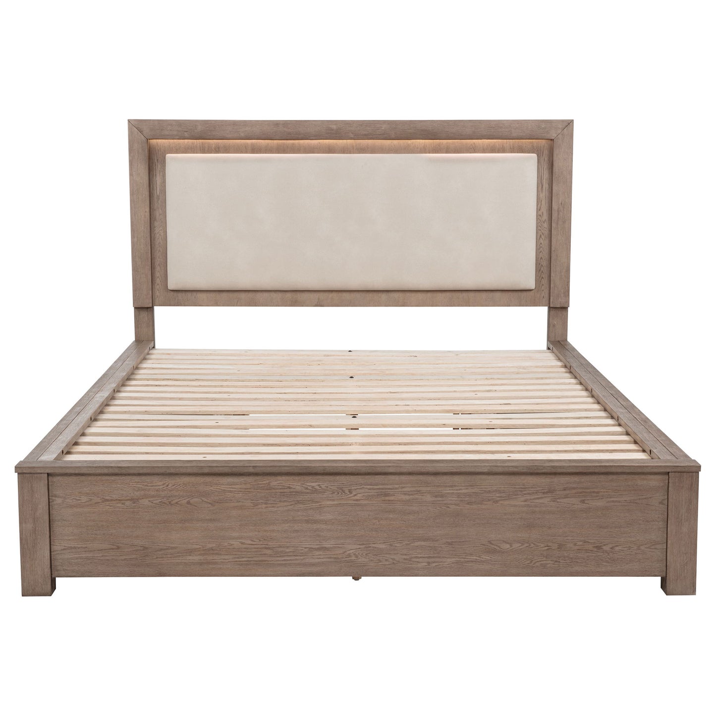 Gibbons - LED Storage Bed With Upholstered Headboard - The Sleep Loft - Online Mattress Showroom NYC