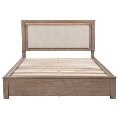 Gibbons - LED Storage Bed With Upholstered Headboard - The Sleep Loft - Online Mattress Showroom NYC