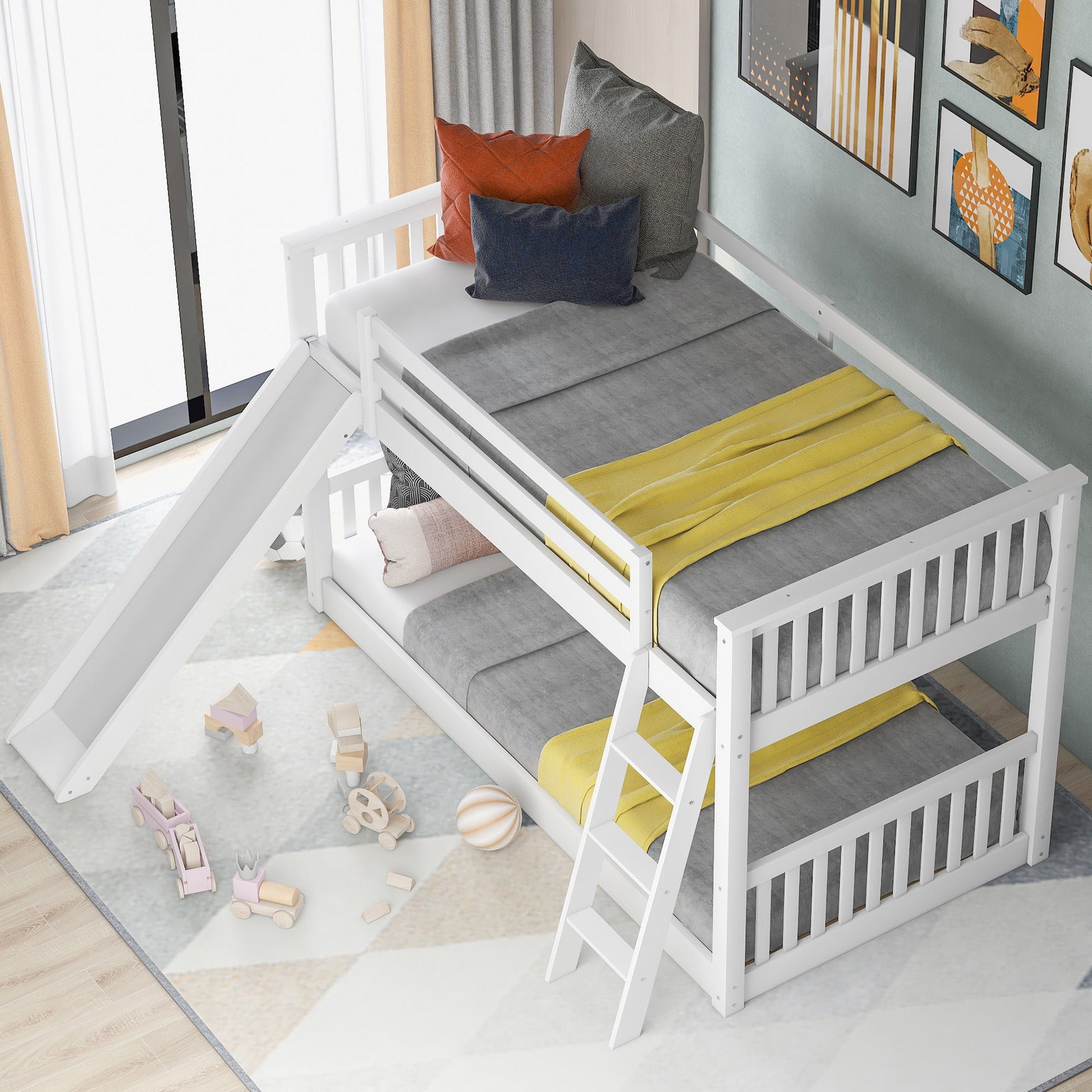 Bunk Bed & Convertible Slide And Ladder - The Sleep Loft - Online Mattress Showroom NYC