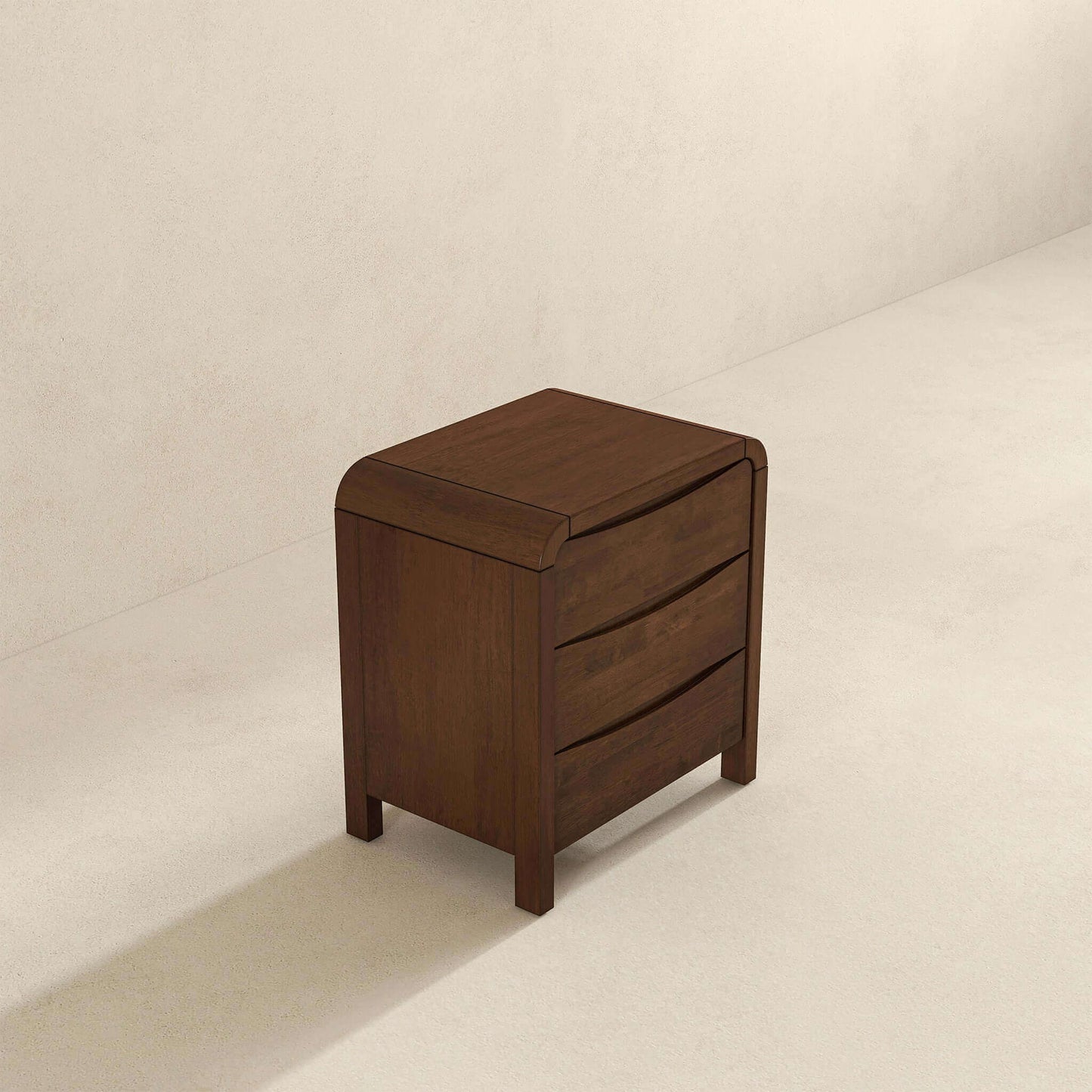 Lionel - Nightstand 3 Drawer Bed Side Table - Brown - The Sleep Loft - Online Mattress Showroom NYC