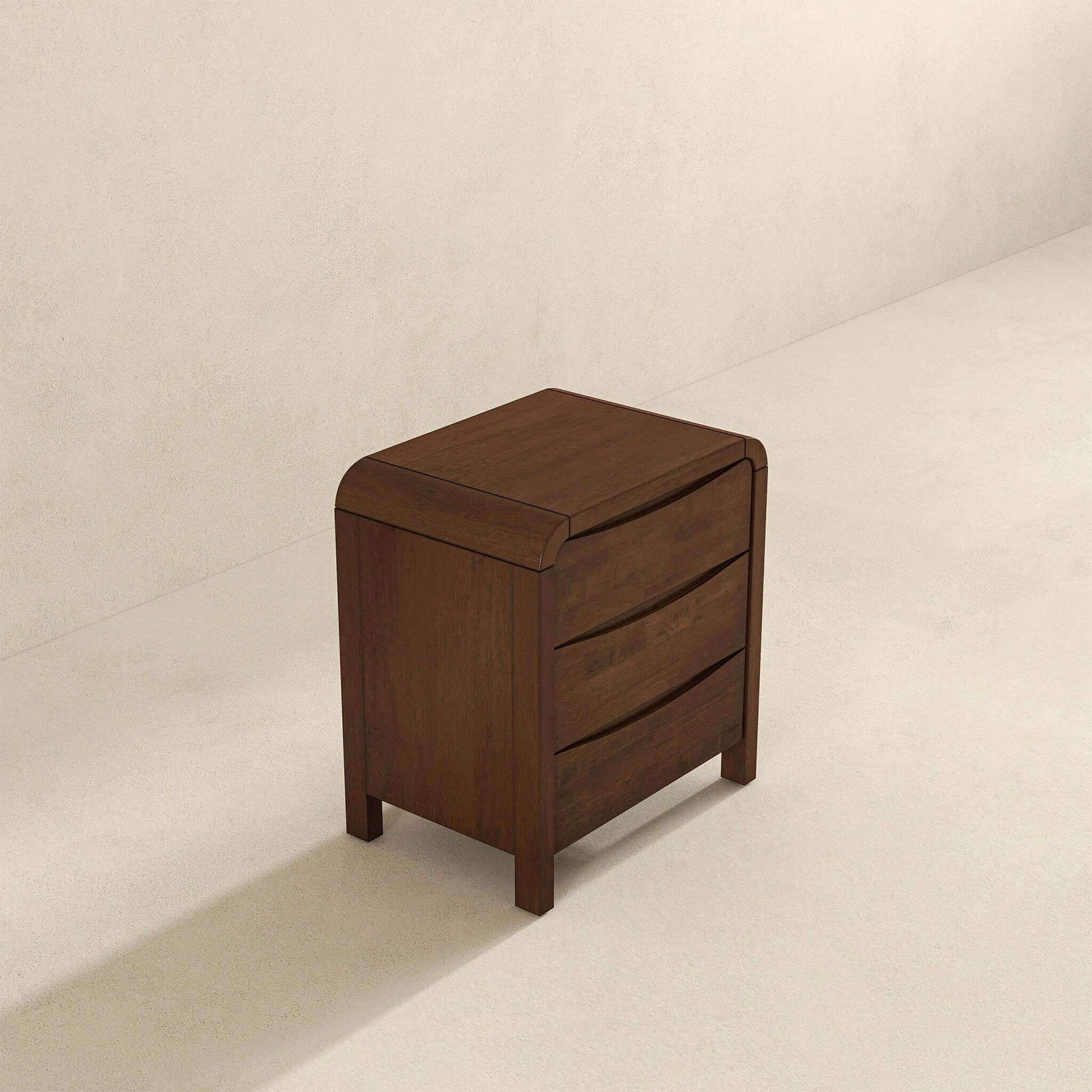 Lionel - Nightstand 3 Drawer Bed Side Table - Brown - The Sleep Loft - Online Mattress Showroom NYC