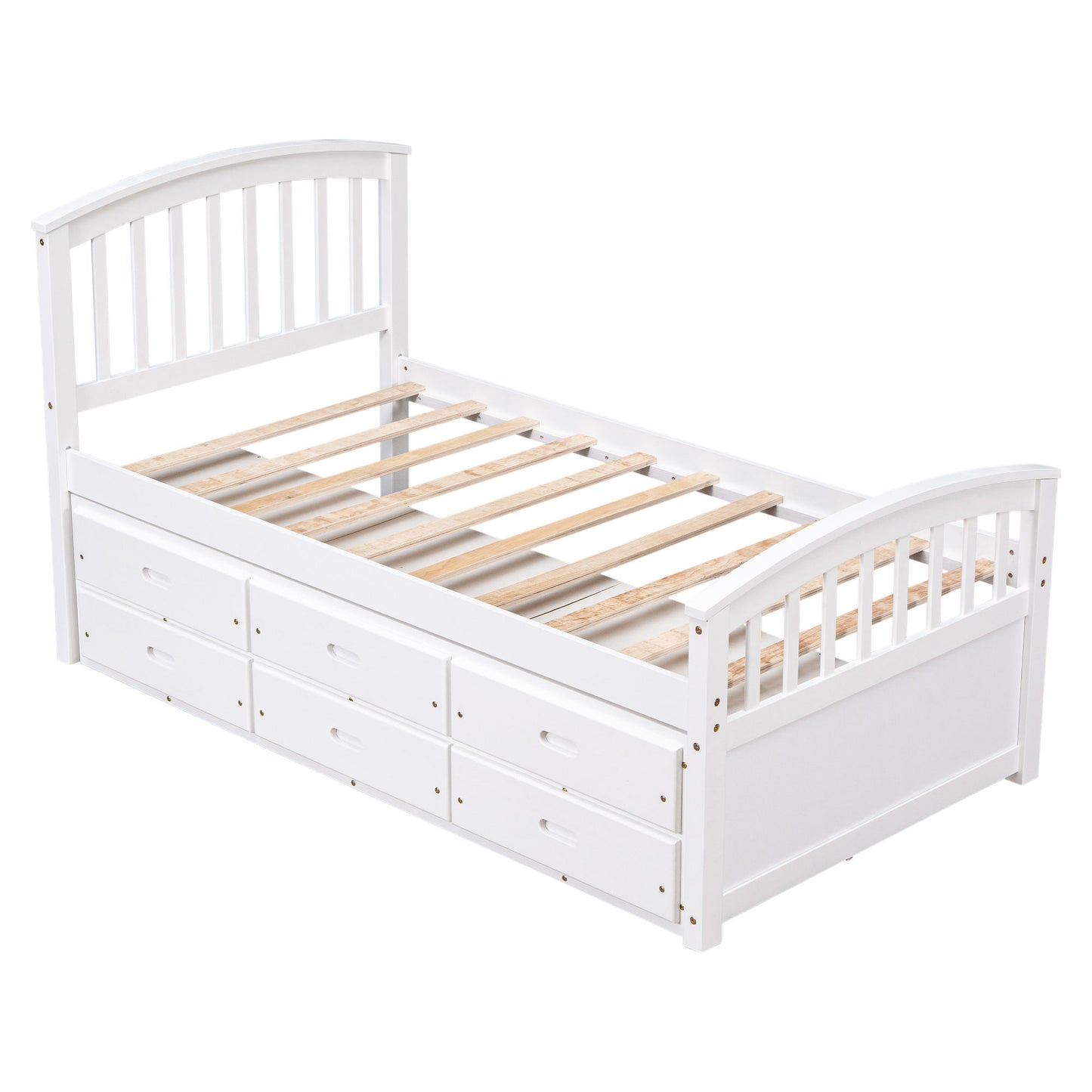 Platform Storage Bed Solid Wood Bed With 6 Drawers - The Sleep Loft - Online Mattress Showroom NYC