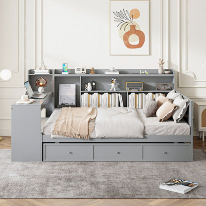 Daybed With 3 Drawers USB Ports And Desk - The Sleep Loft - Online Mattress Showroom NYC