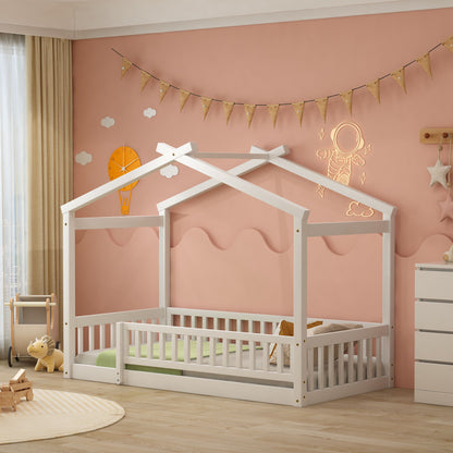 Bed House Bed Frame With Fence - The Sleep Loft - Online Mattress Showroom NYC