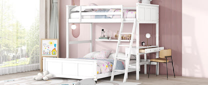 Full Over Full Bunk Bed With Desk - The Sleep Loft - Online Mattress Showroom NYC