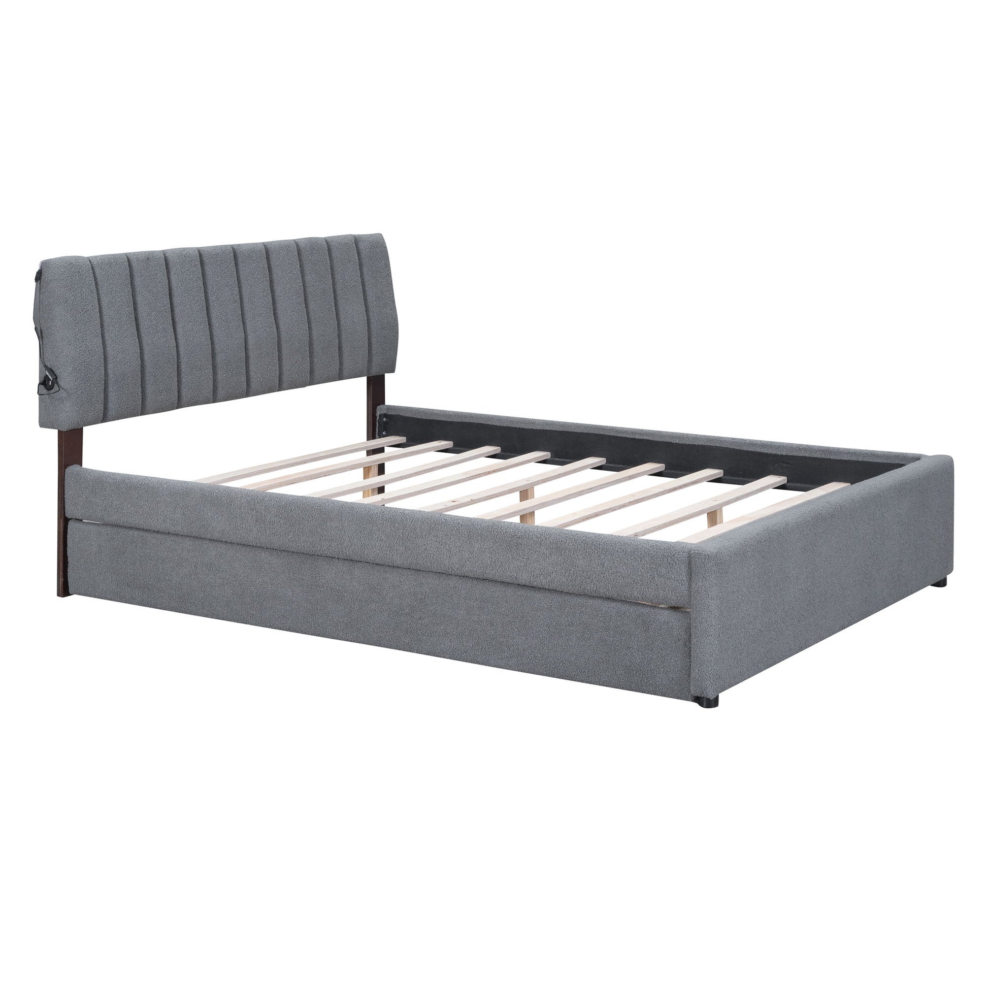 Upholstered Platform Bed With Trundle - The Sleep Loft - Online Mattress Showroom NYC