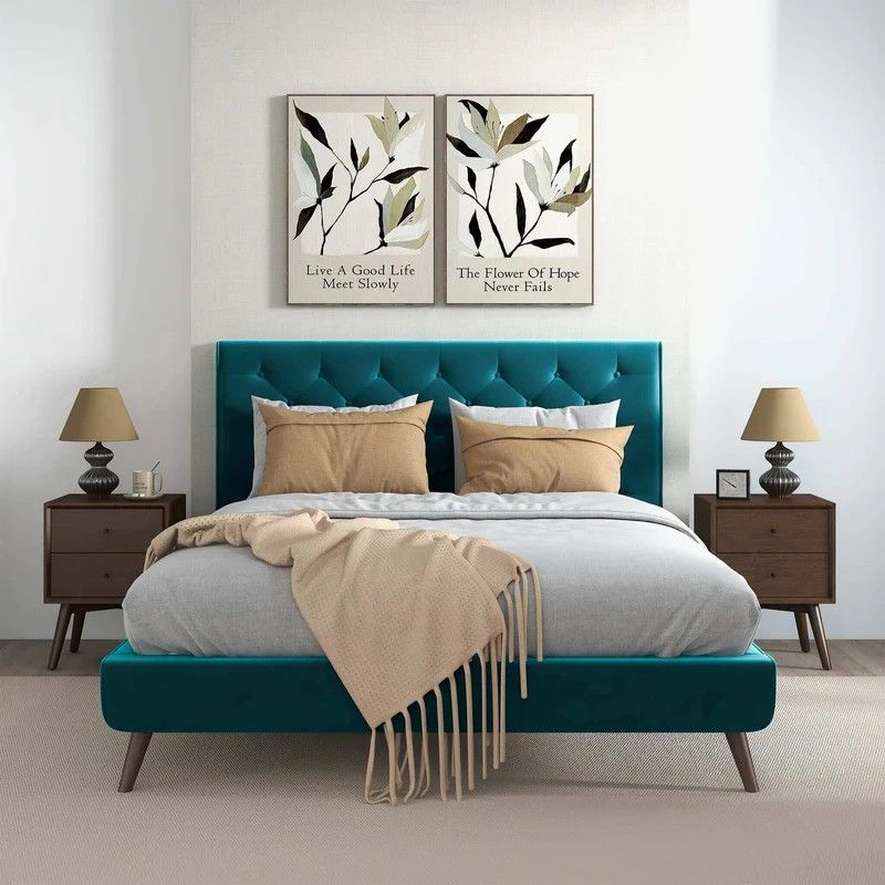 Dillon - Velvet Platform Bed - The Sleep Loft - Online Mattress Showroom NYC