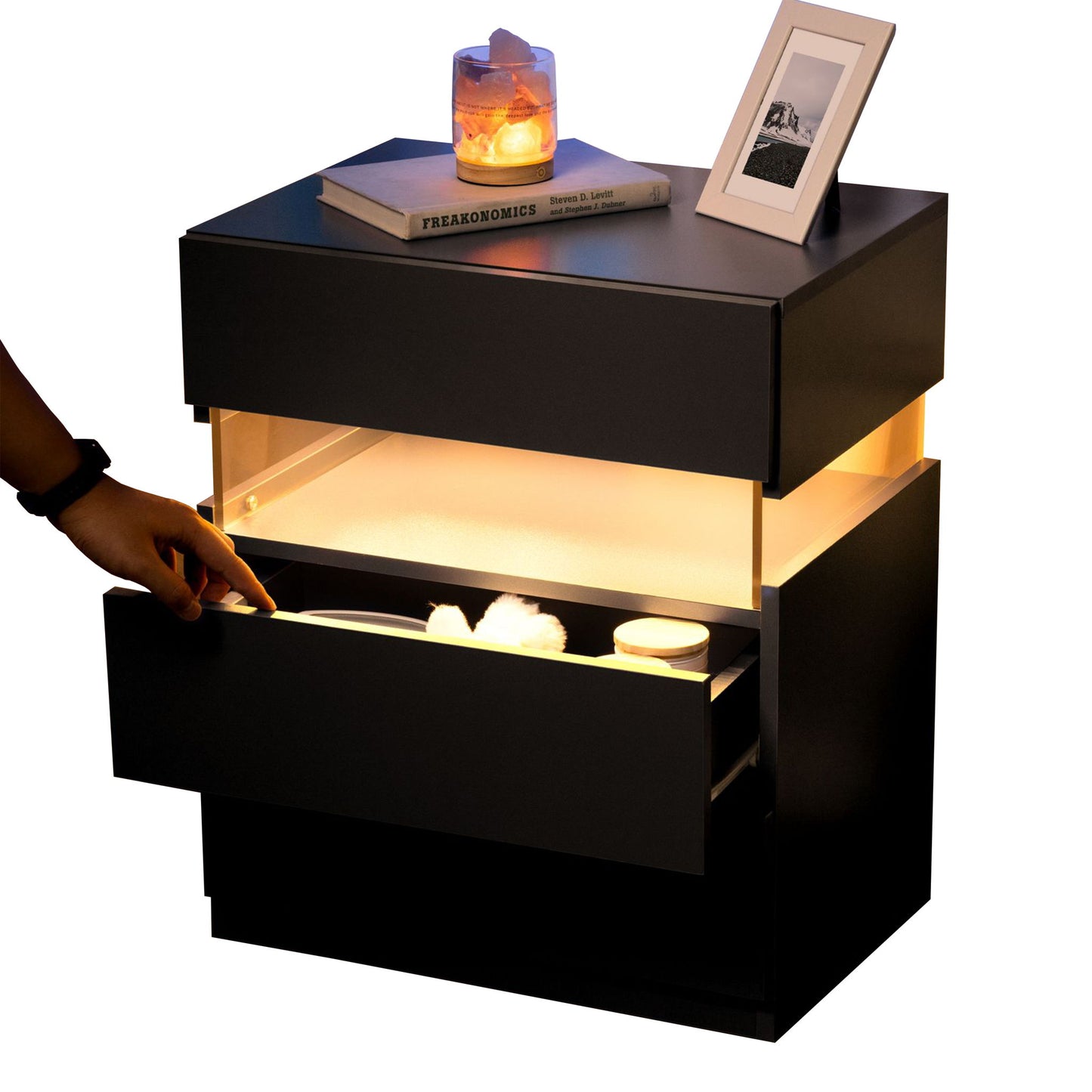LED Nightstands, 3 Drawer For Bedroom - The Sleep Loft - Online Mattress Showroom NYC