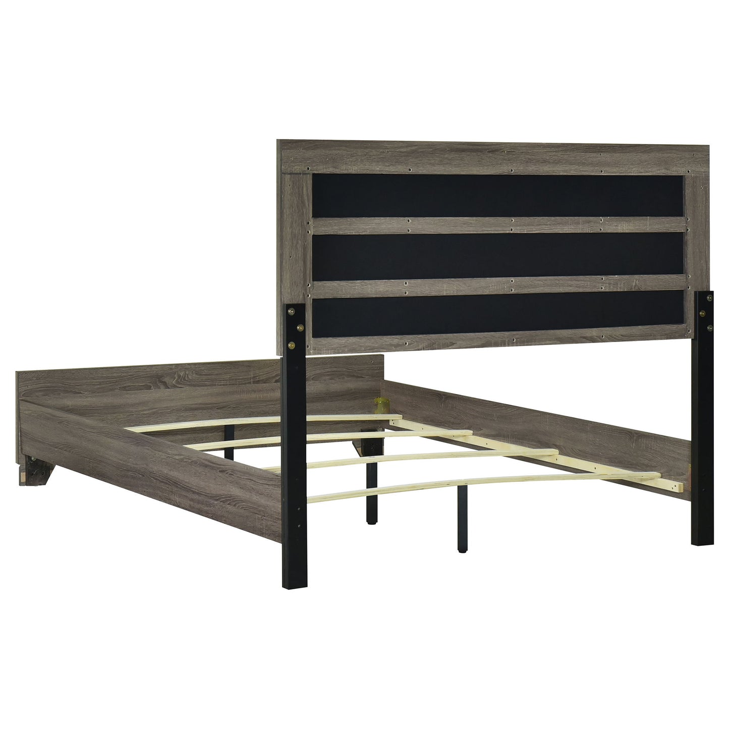 Funston - Queen Bed With Headboard - Brown Oak - The Sleep Loft - Online Mattress Showroom NYC