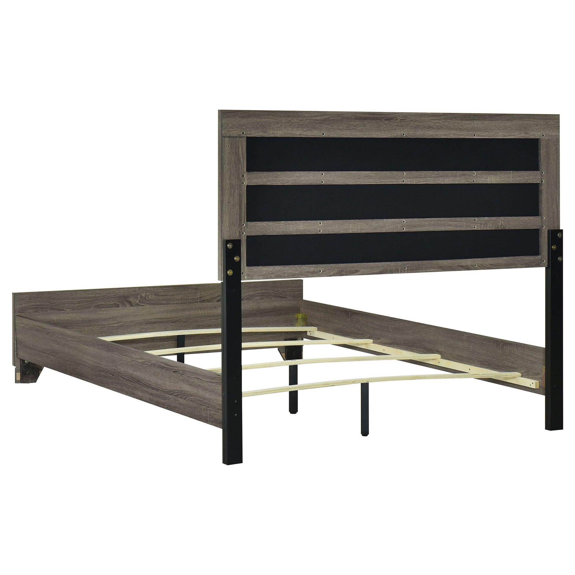 Funston - Queen Bed With Headboard - Brown Oak - The Sleep Loft - Online Mattress Showroom NYC