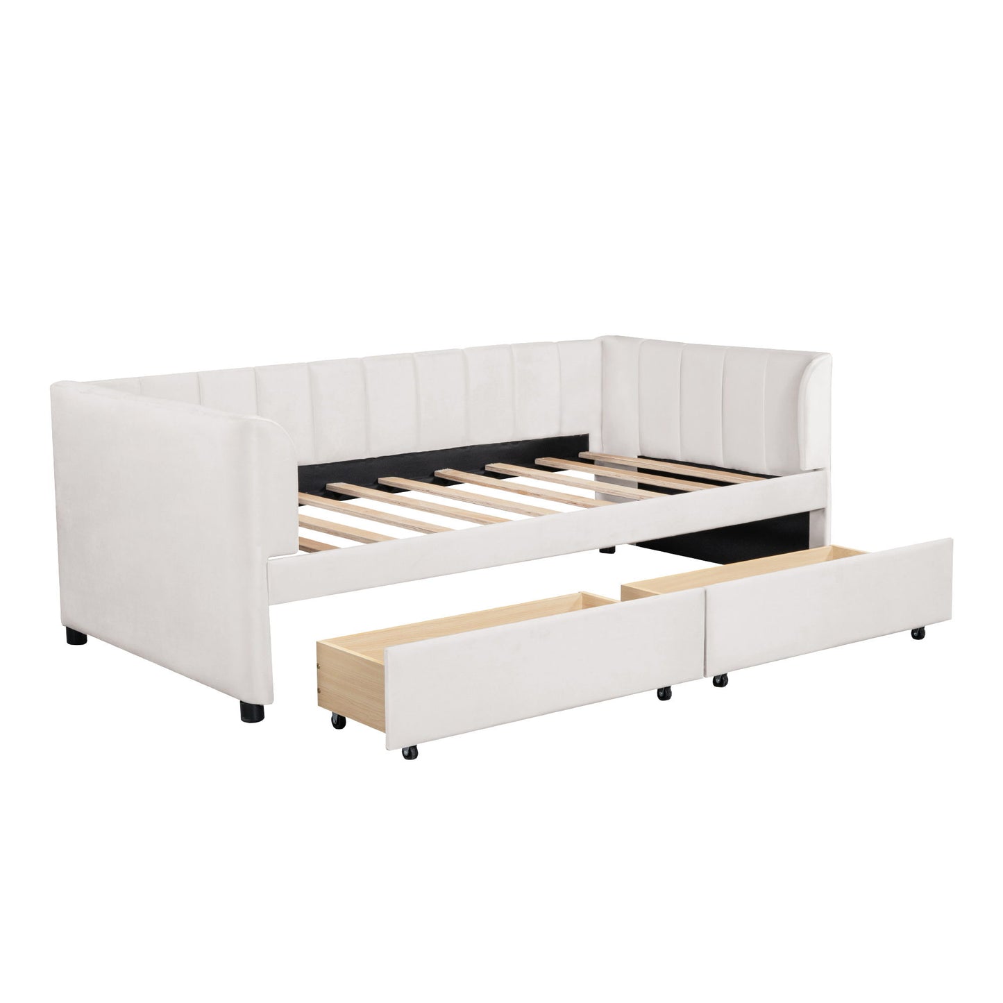 Upholstered Daybed With Ergonomic Design Backrest - The Sleep Loft - Online Mattress Showroom NYC