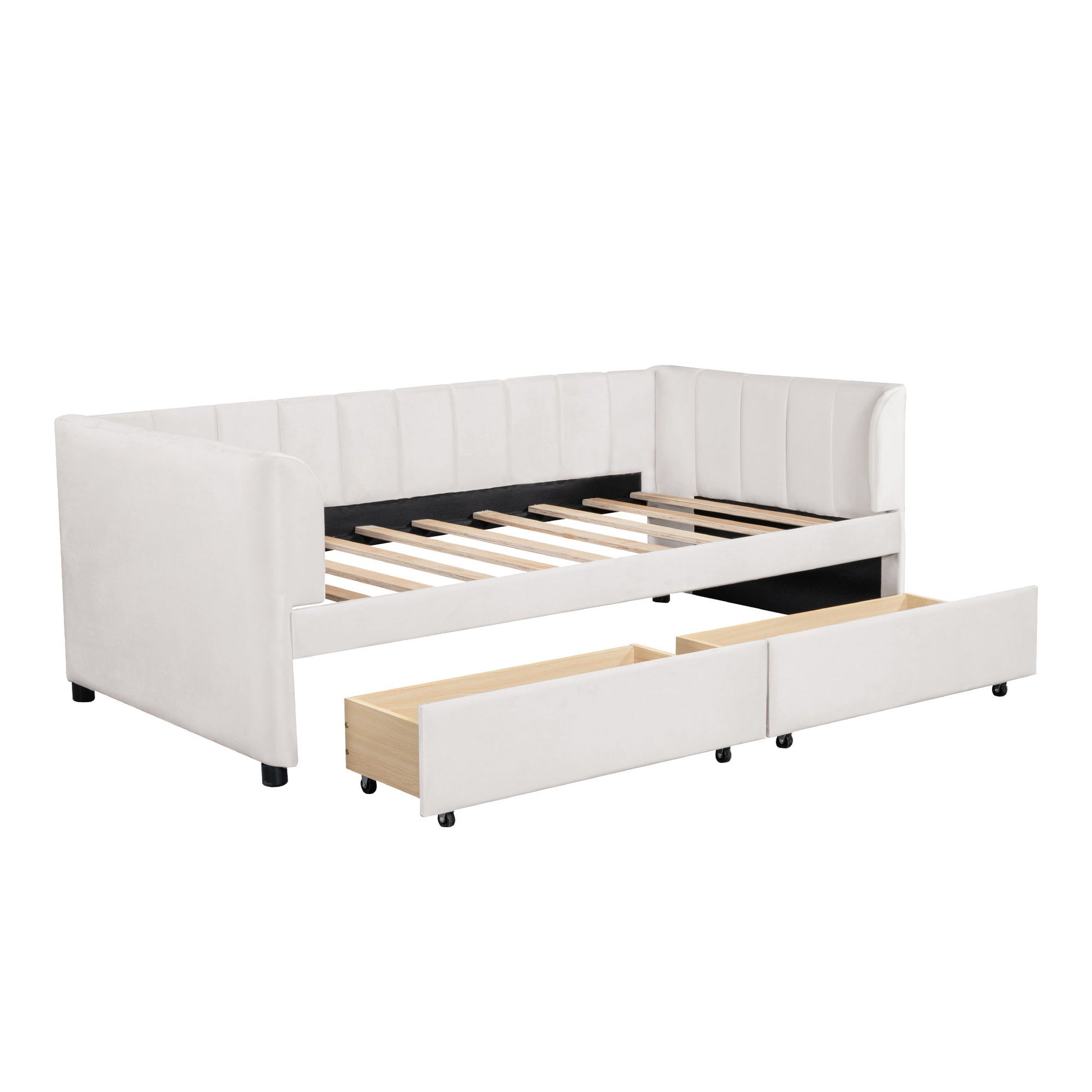 Upholstered Daybed With Ergonomic Design Backrest - The Sleep Loft - Online Mattress Showroom NYC