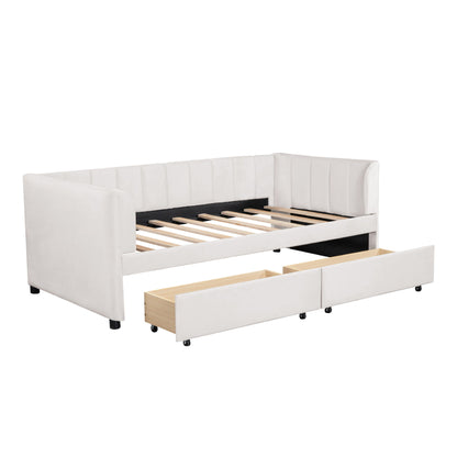 Upholstered Daybed With Ergonomic Design Backrest - The Sleep Loft - Online Mattress Showroom NYC