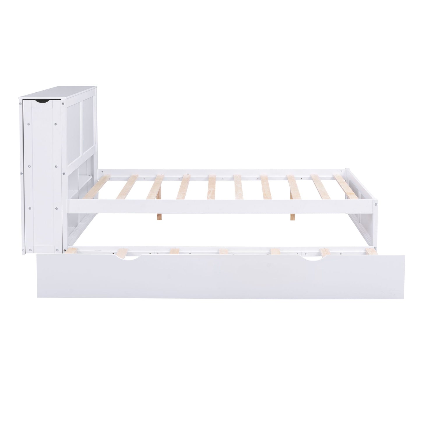 Storage Platform Bed With Pull Out Shelves And Trundle - The Sleep Loft - Online Mattress Showroom NYC