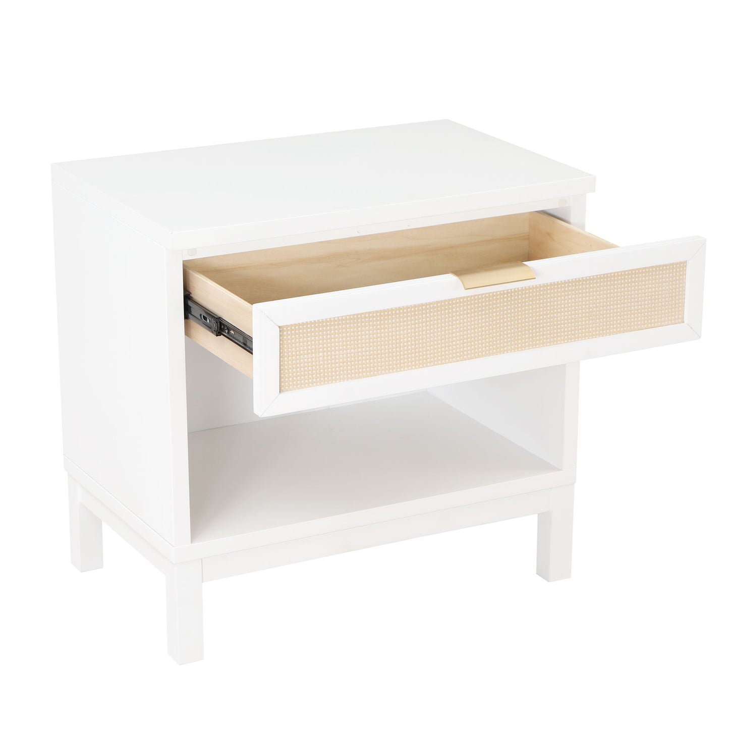 Blake - 1 Drawer Nightstand - White - The Sleep Loft - Online Mattress Showroom NYC