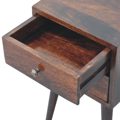 Mini 2 Drawer Nightstand - Walnut - The Sleep Loft - Online Mattress Showroom NYC