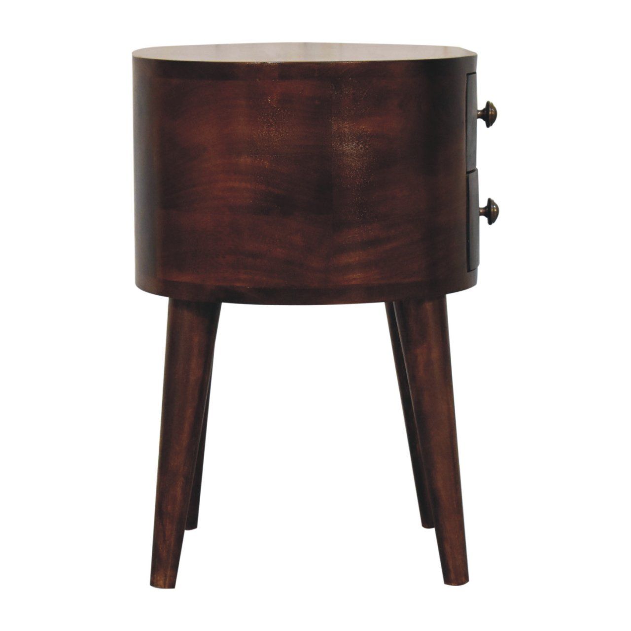 Rounded Bedside Table - The Sleep Loft - Online Mattress Showroom NYC