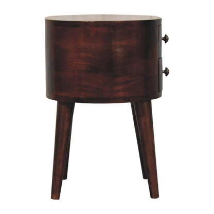 Rounded Bedside Table - The Sleep Loft - Online Mattress Showroom NYC