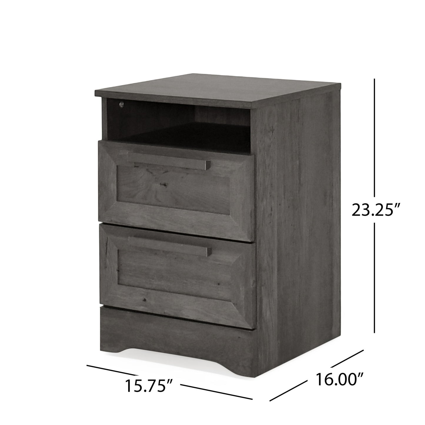 Broxon - Rustic Drawer Nightstand - The Sleep Loft - Online Mattress Showroom NYC