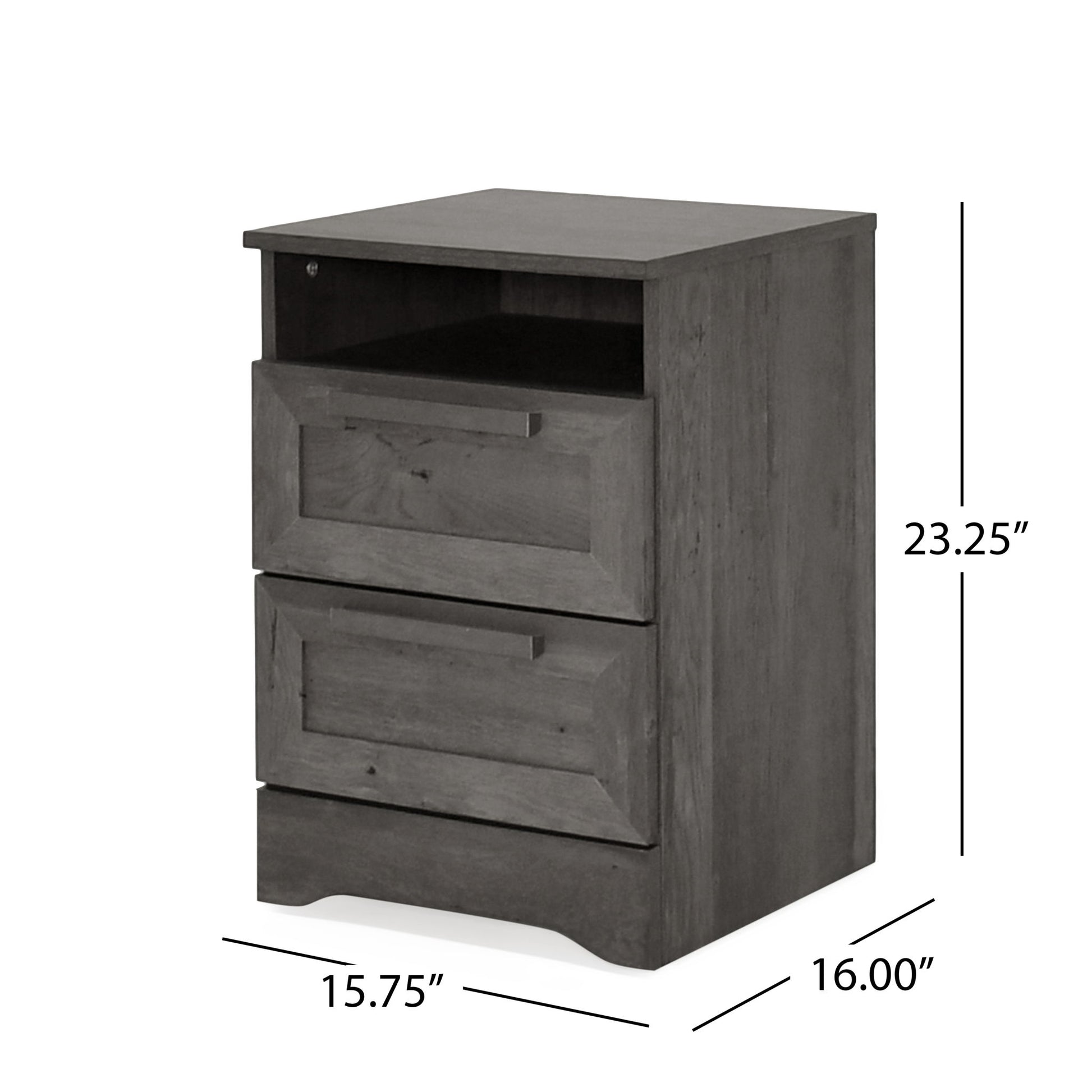 Broxon - Rustic Drawer Nightstand - The Sleep Loft - Online Mattress Showroom NYC