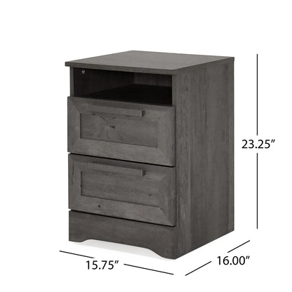 Broxon - Rustic Drawer Nightstand - The Sleep Loft - Online Mattress Showroom NYC