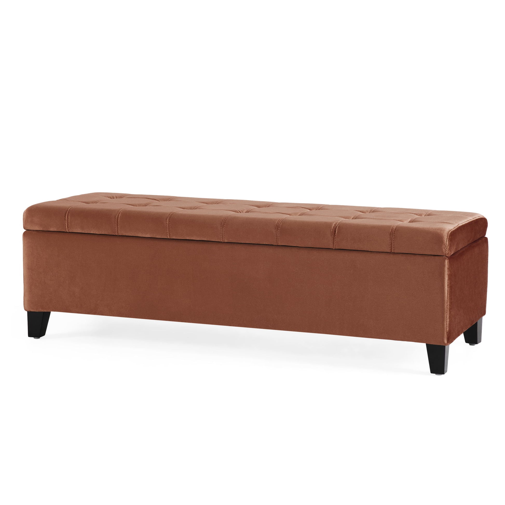 Wendover - Elegant Tufted Storage Bench With Lift-Up Top And Birch Wood Legs - The Sleep Loft - Online Mattress Showroom NYC