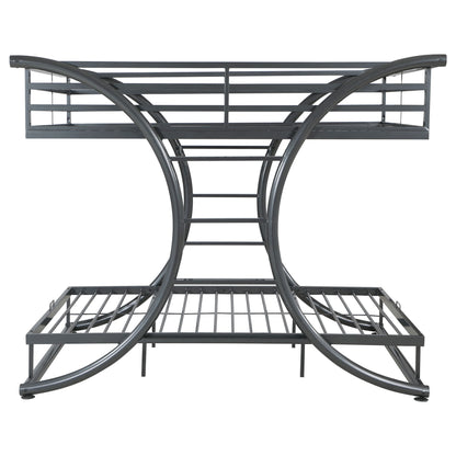 Weston - Bunk Bed Full Over Full - Gunmetal - The Sleep Loft - Online Mattress Showroom NYC