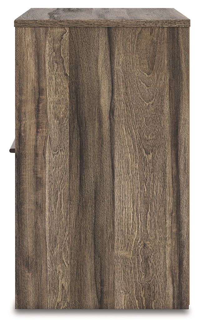 Elbrim - One Drawer Night Stand - Brown - The Sleep Loft - Online Mattress Showroom NYC