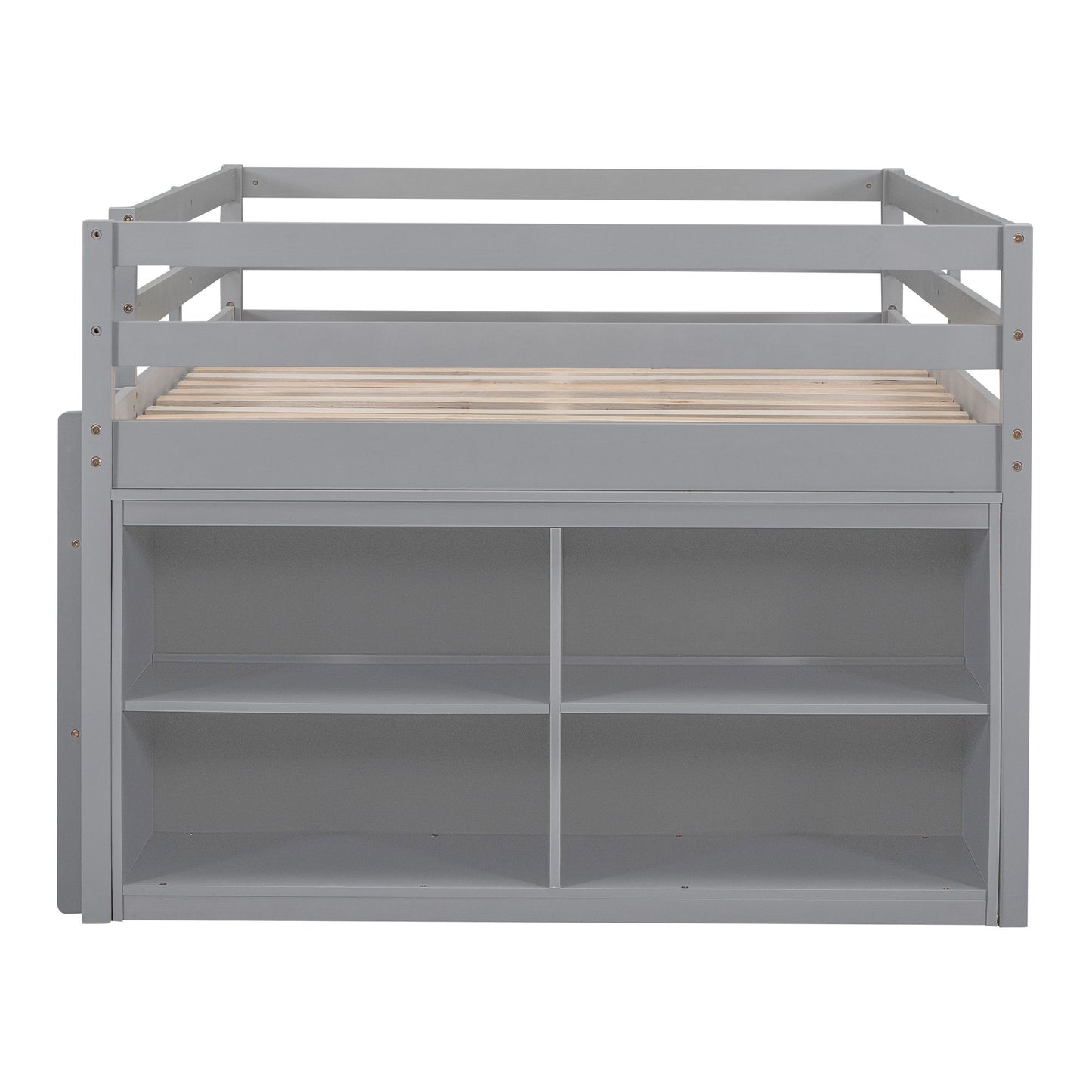 Loft Bed With Retractable Writing Desk And 4 Drawers, With Lateral Portable Desk And Shelves - The Sleep Loft - Online Mattress Showroom NYC